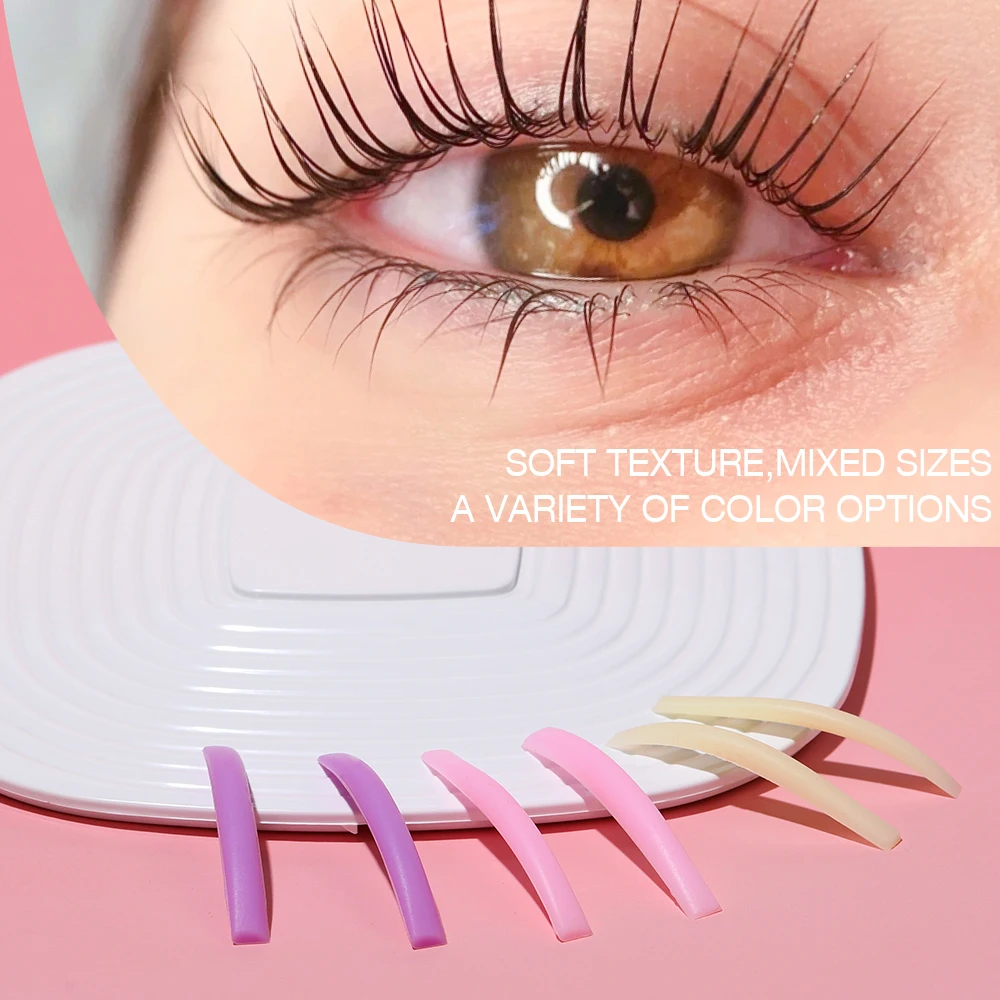 8 Pairs Lash Lift Shields, Korean Silicone Lash Lift Pads, Eyelashes Perming Curler Rods for Eyelash Stretching and Curling view 3