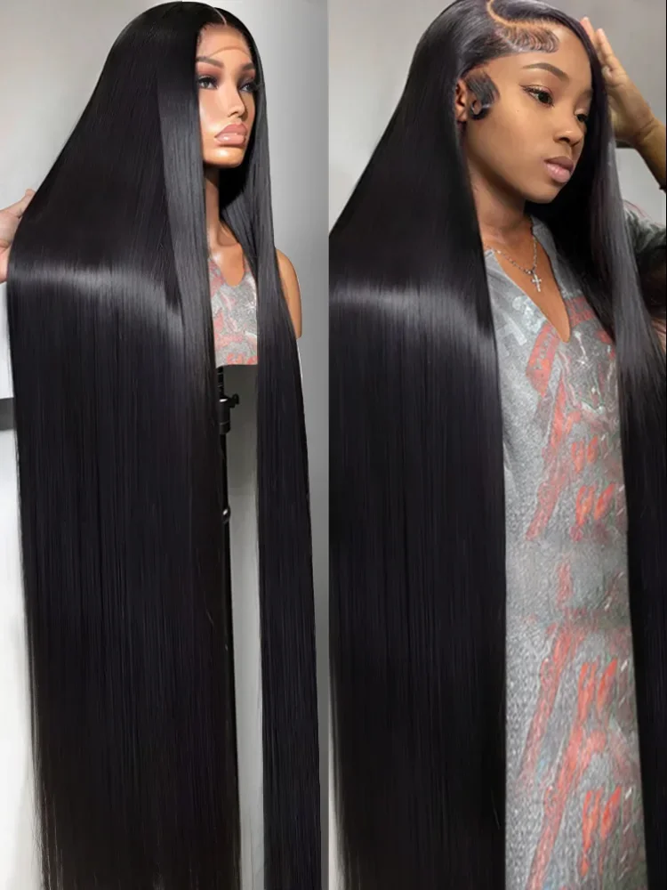 

16-36 Inch 100% Natural Brazilian Human Hair Wig Straight Hair Wig 13x4 13x6 HD Lace Frontal Wigs 180 200 Density
