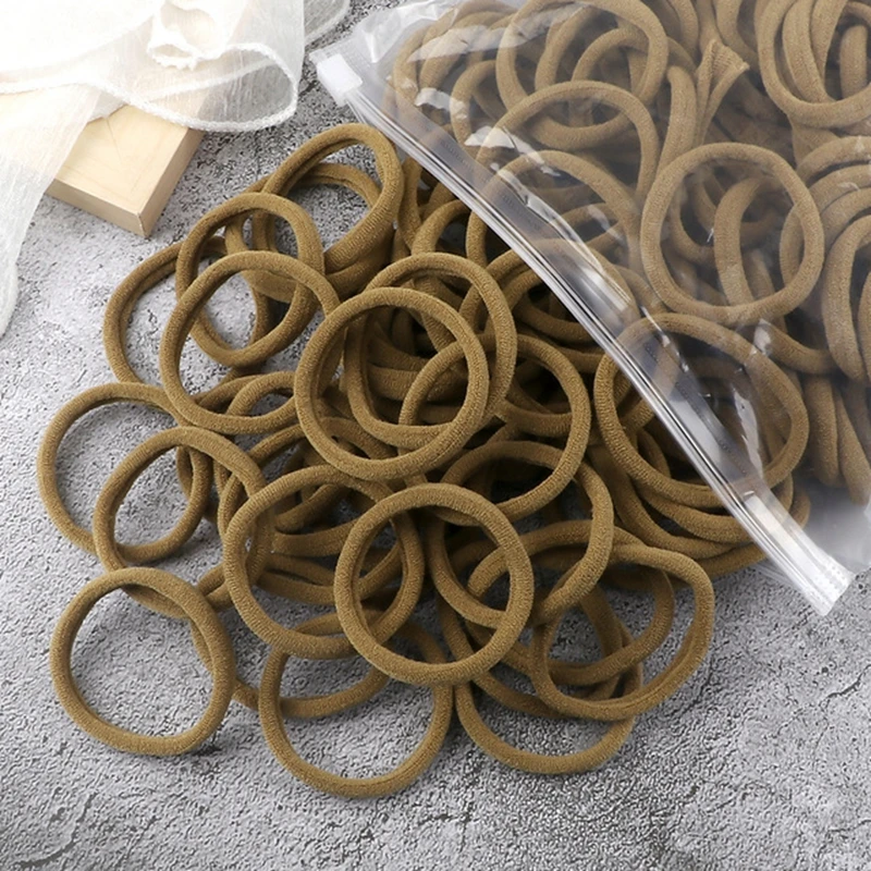 50 teile/satz Frauen Grundlegende Haar Bands 1,57 zoll Einfache Feste Farben Elastische Stirnband Haar Seile Krawatten Haar Zubehör Pferdeschwanz halter