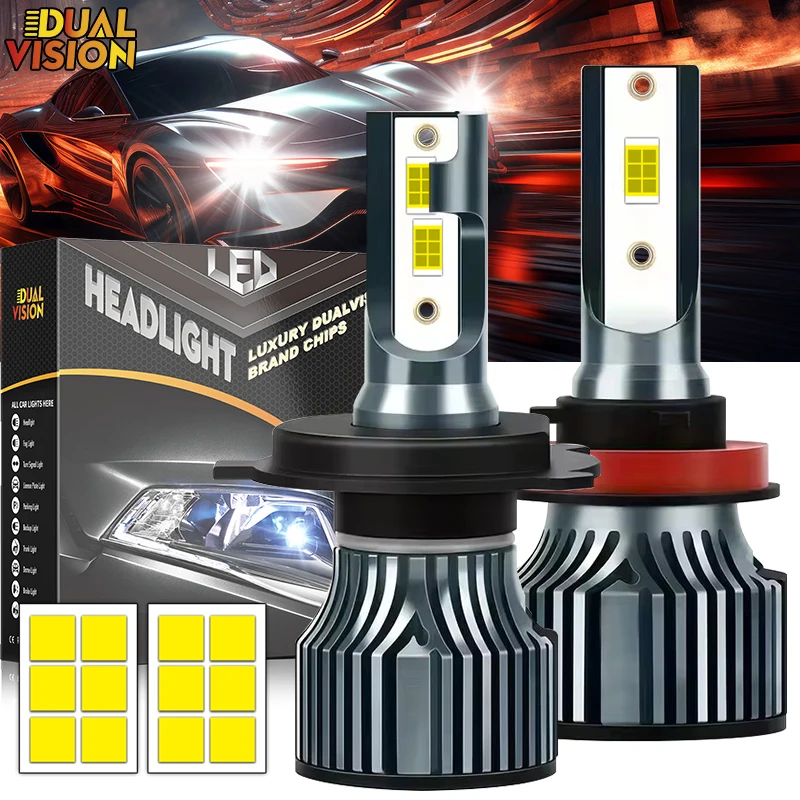 

Dualvision H4 H7 H11 Led Lamps Bulbs Canbus H1 H8 HB3 HB4 HR2 9005 9006 9012 H27 880 881 High Power Car Headlight Auto Fog Light