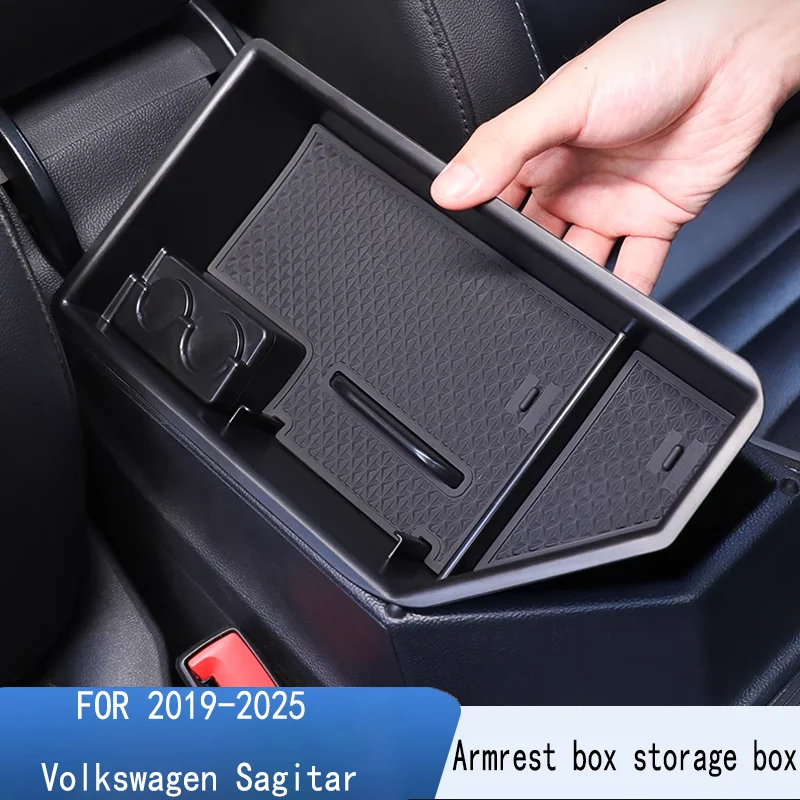 

Для Volkswagen Sagitar 2019-2025 автомобильная центральная консоль подлокотник ящик для хранения органайзер держатель лоток аксессуары