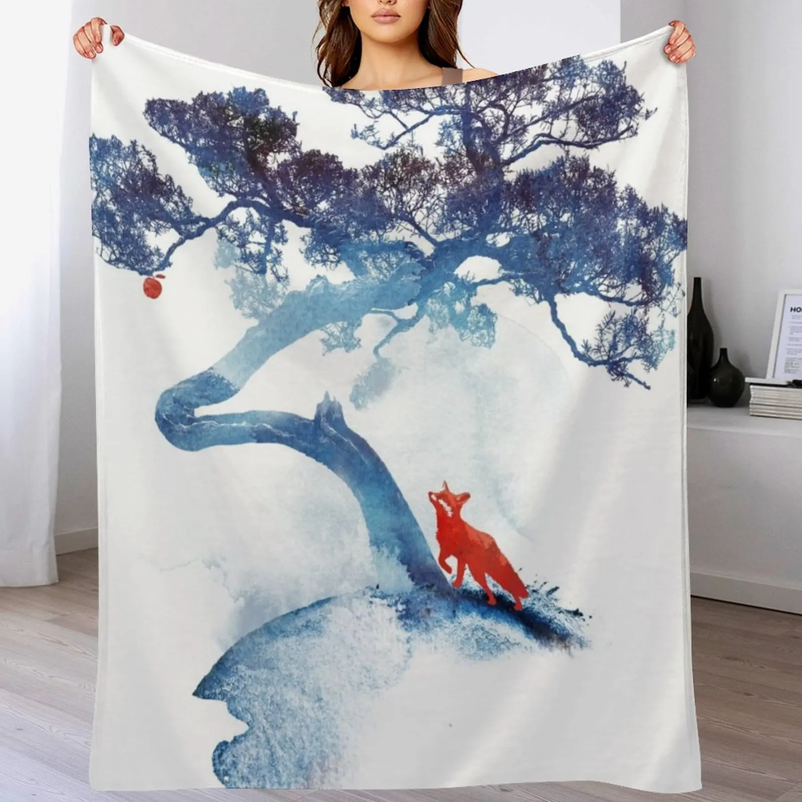 

The last apple tree Throw Blanket Plush Luxury Loose Blankets