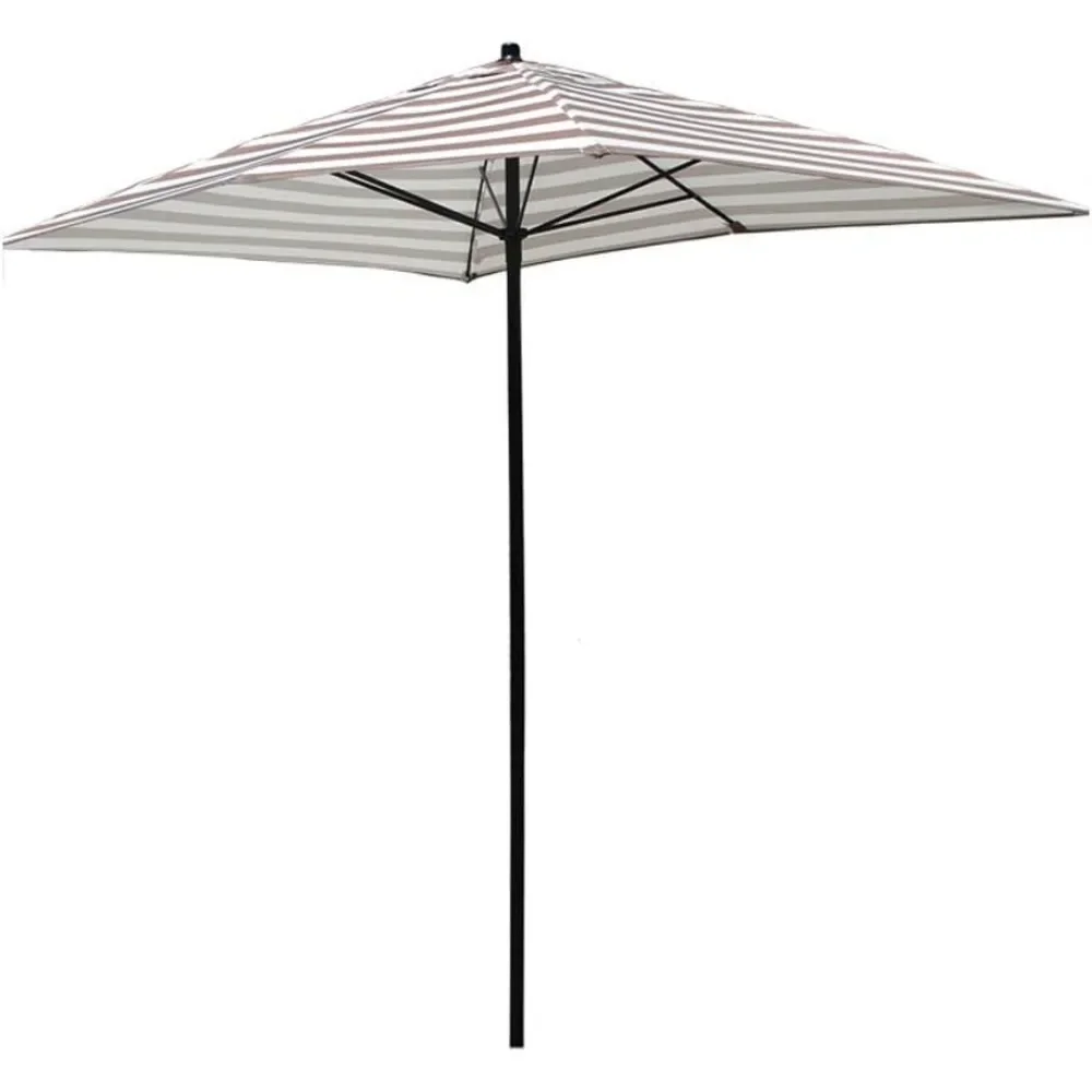

2 * 1.5m Rectangular Parasol Stripe Beach Umbrella Small Outdoor Sun Umbrella Market Table Umbrella Patio Sunshade Without Base