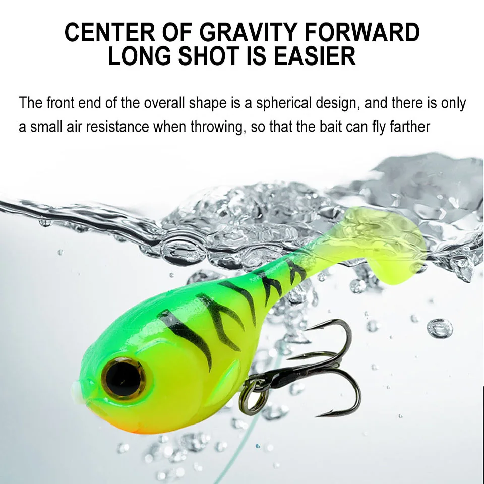 KoKossi 1Pcs Artificial Silicone Balloonfish 60MM 9.7G Floating Soft Fishing Lure 3D Fisheyes With Hook Swimbaits Tackle