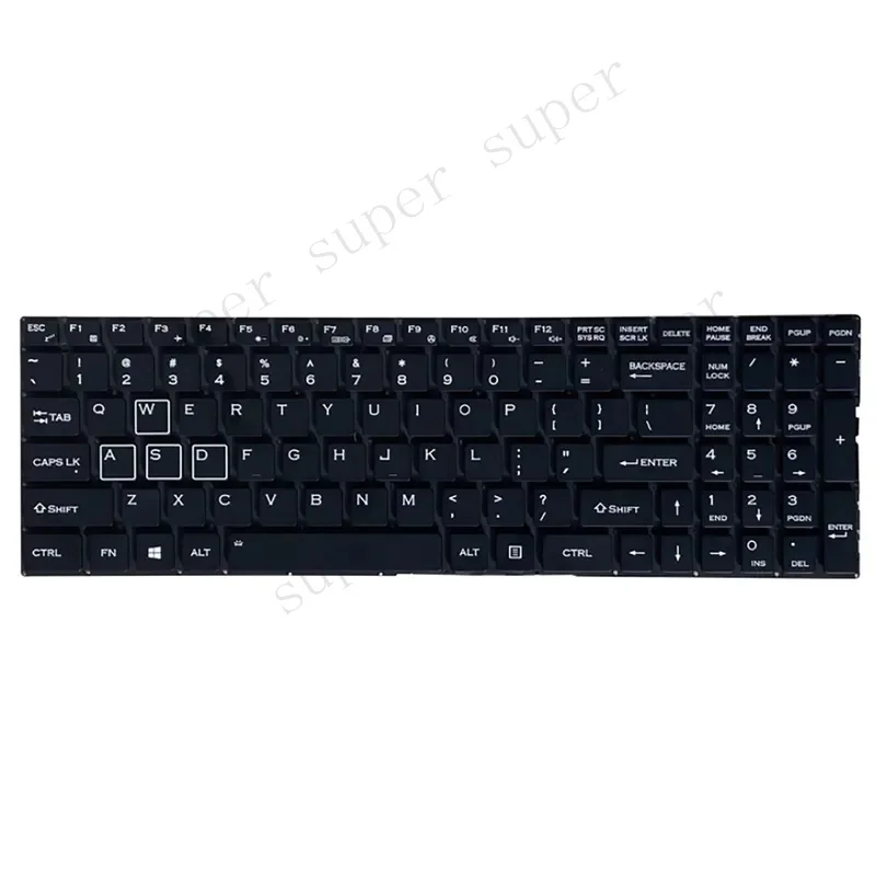 US layout laptop backlit keyboard for PN 343480020 DK348H-B US YX-5111