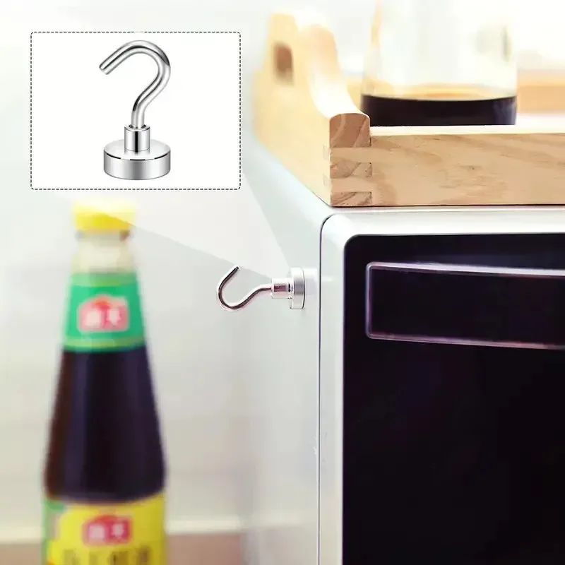 1/2/3/4/6/8pcs Forti Ganci Magnetici Gancio Portaoggetti Multiuso di Stoccaggio Per La Casa Cucina Bar di Stoccaggio Chiave Appeso gancio