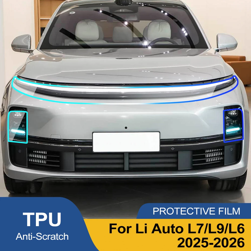 

Высокоглянцевая защитная пленка из ТПУ для фар Li Auto L7 L9 L6 2025-2026, предварительно вырезанная, антицарапийная, виниловая пленка PPF, комплект для оклейки