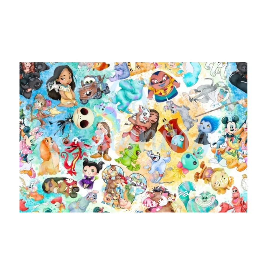 108/200/300/500/1000 ชิ้นปริศนาการ์ตูนดิสนีย์ตัวเลข Diy จิ๊กซอว์ไม้ปริศนาความคิดสร้างสรรค์ของเล่น Tangram Home Wall Decor ของขวัญ