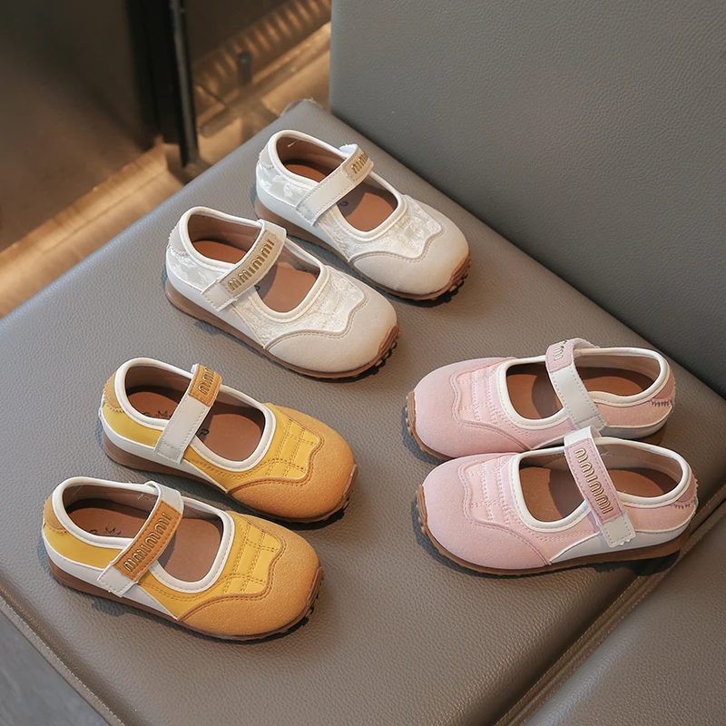 

Кожаная обувь для девочек, новая весенняя детская повседневная спортивная обувь, повседневная обувь на мягкой подошве для девочек