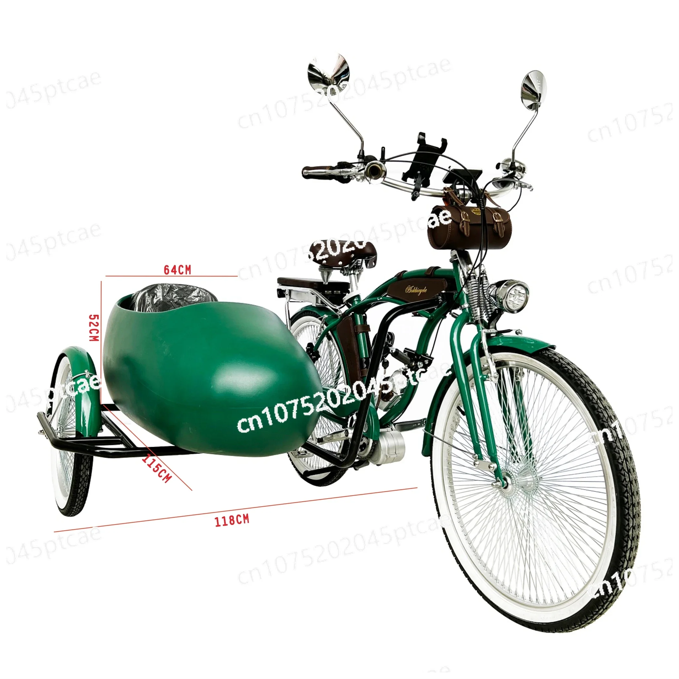 

26 inch retro side bucket parent-child bicycle tricycle