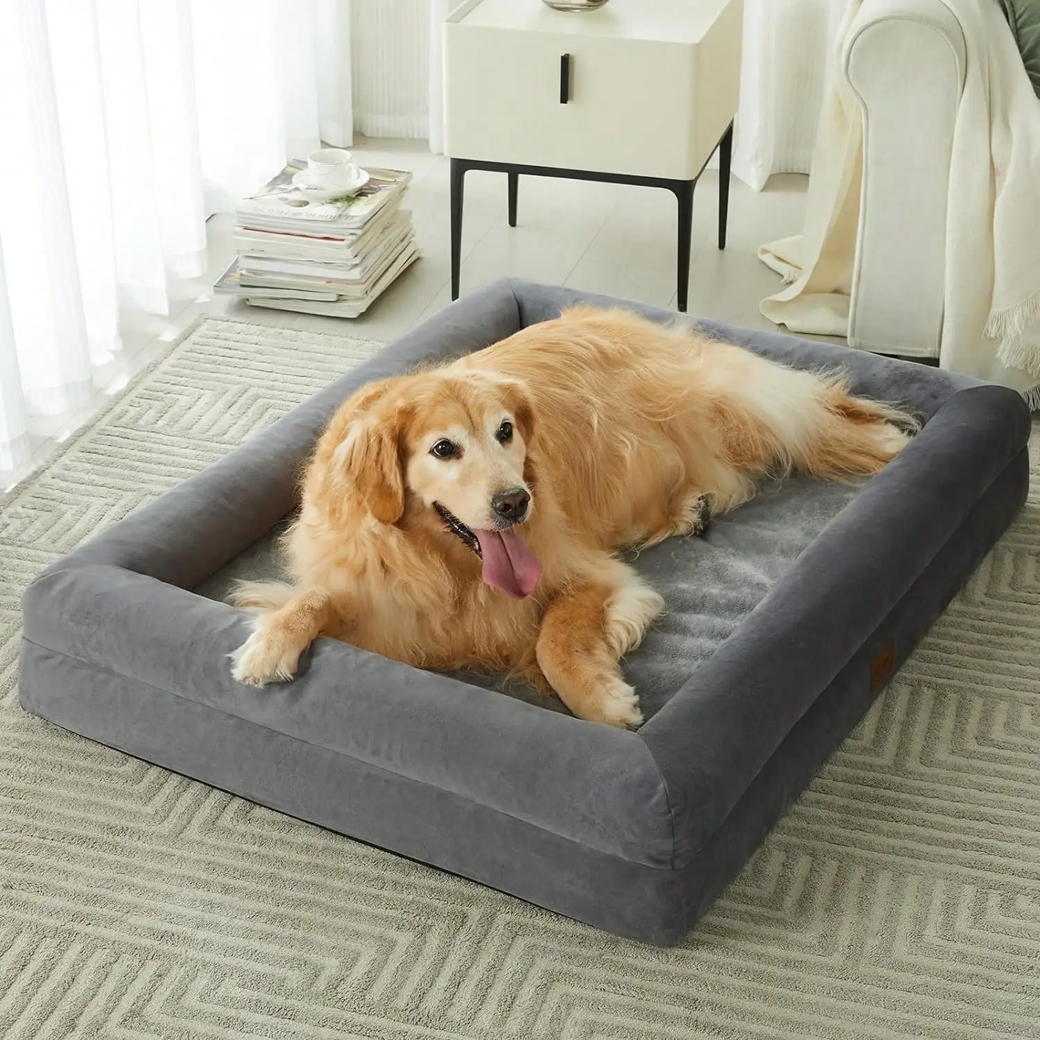 

Dog Beds For Large Dogs, Orthopedic Dog Bed For Medium Large Dogs,Big Waterproof Couch Dog Pet Bed With Removable Wash