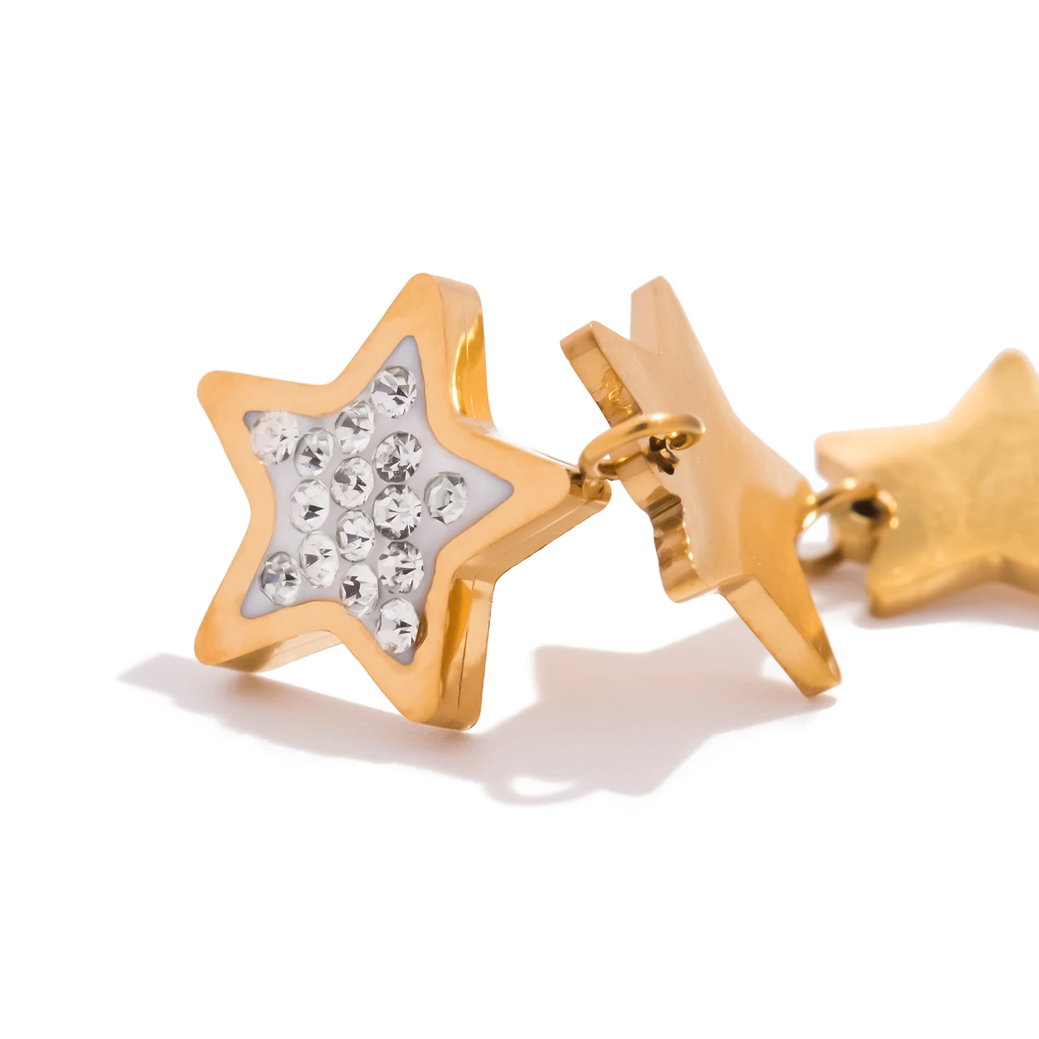 UHBINYCA Simple Fashionable Seven Stars Pendant Necklace for Women. Stainless Steel Plated 18K Gold Exquisite Jewelry