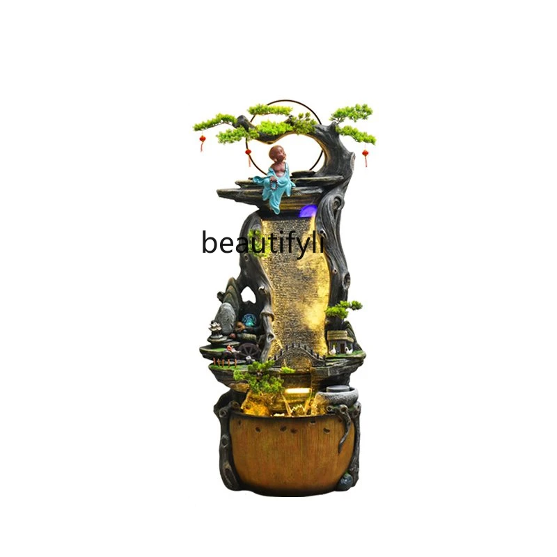 

Artificial Mountain and Fountain Landscape Pastoral Ornaments Lucky Chinese Zen Balcony Courtyard Decoration