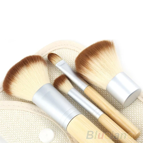 5pcs/set  BAMBOO Makeup Brush Make Up Brushes sets Tools Mineral Powder maquiagem makeup brushes plus Cosmetic wholesale