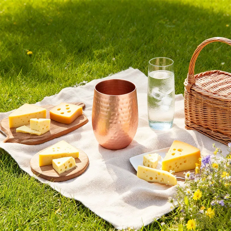 كوب البغل النحاسي في موسكو 400 مللي بهلوان نحاسي مطروق بدون مقبض ولا قاعدة أدوات للشرب مقاومة للصدأ للحفلات المنزلية والمقهى #2