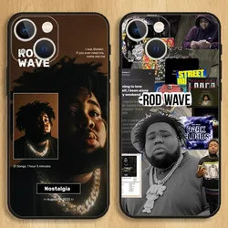 Rod Wave American Rapper Phone Case For iPhone15,14,13,12,11,Pro,Max,Plus,Mini,X,XS,XR,8,7,6,S,Plus,SE Soft Black Case