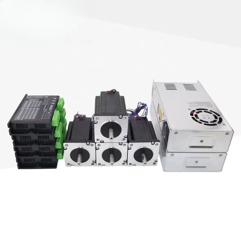 

CNC Router 4 Axis Kit 4pcs DM556 Stepper Motor Driver+ 4pcs NEMA 23 425 Oz Motor +2pcs 350W Power Supply+Match 3 DIY