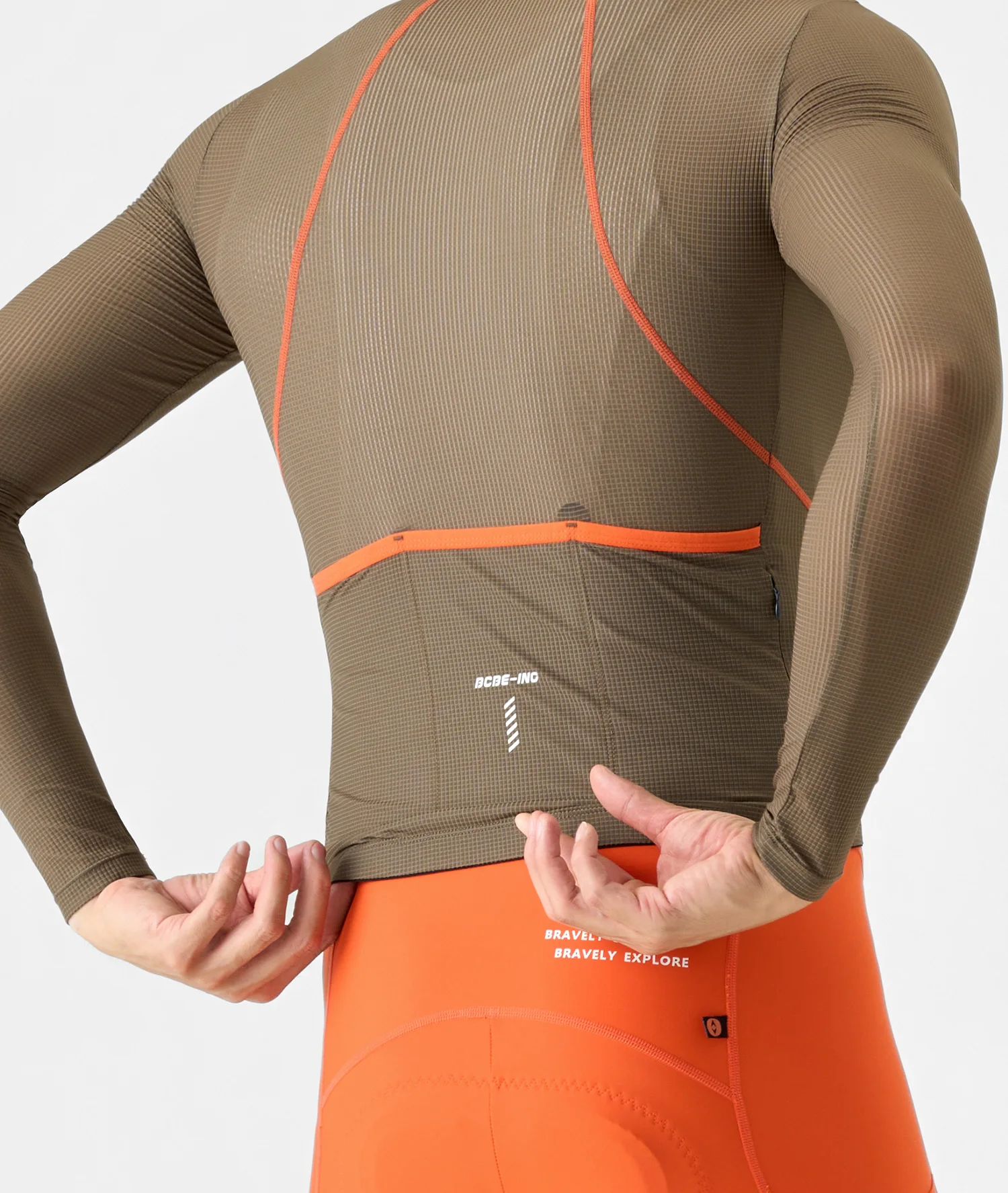 BCBE-ING Herren-Radtrikot Langarm Leichtgewicht Slim Fit Aero-Radtrikot Atmungsaktiv Schnelltrocknend Fahrrad-Radsport-Shirts – Detail 15