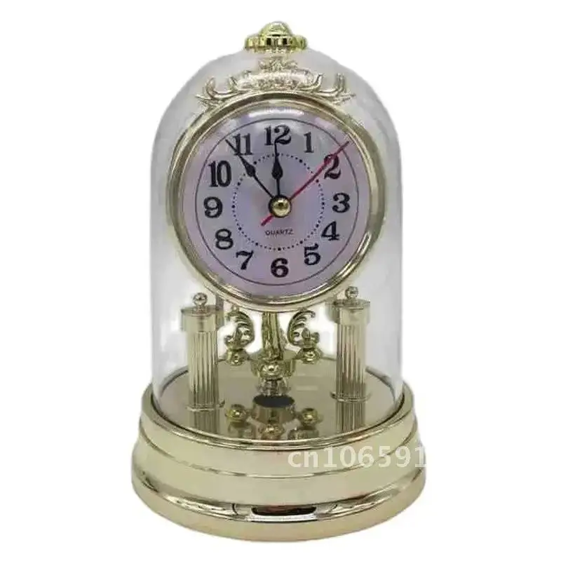 

European Alarm Mute Clock Retro Style Clocks Stopwatch Table Decoration Living Office Room Clock Watch Gifts Desktop Clock For