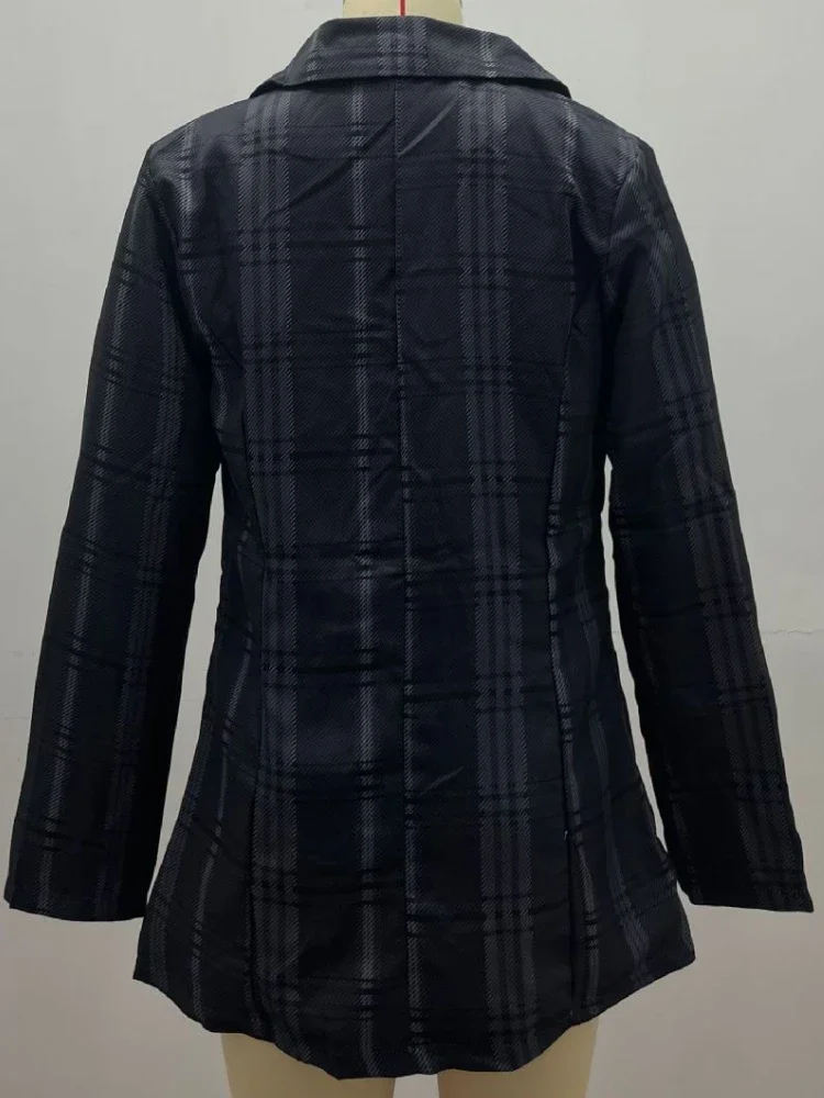 Plaid Casual Slim Cardigan Suit Jacket Women Spring and Autumn