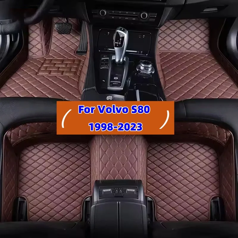 Custom Car Floor Mats For Volvo S80 1998 1999 2000 2001 2002 2003 2004 2005 2006 2007-2023 Auto Carpets Foot Coche Accessories