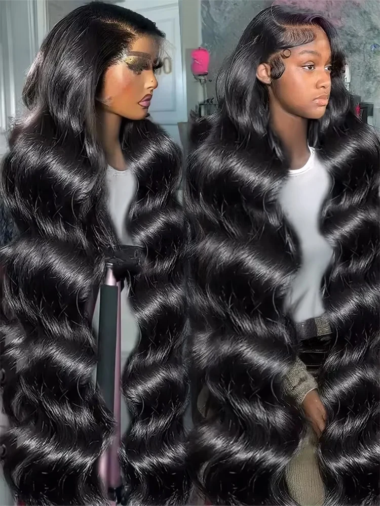 

Парик из натуральных волос 300% 13x6 HD Transparent Body Wave с прозрачной кружевной основой, волнистый, 40-46 дюймов, из необработанных волос, 13x4 кружевной фронтальный парик для женщин