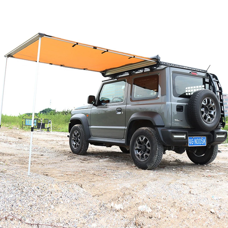 

Black vinyl car side canopy side tent suitable for Jimny off-road JB64/JB74 awning camping waterproof tent