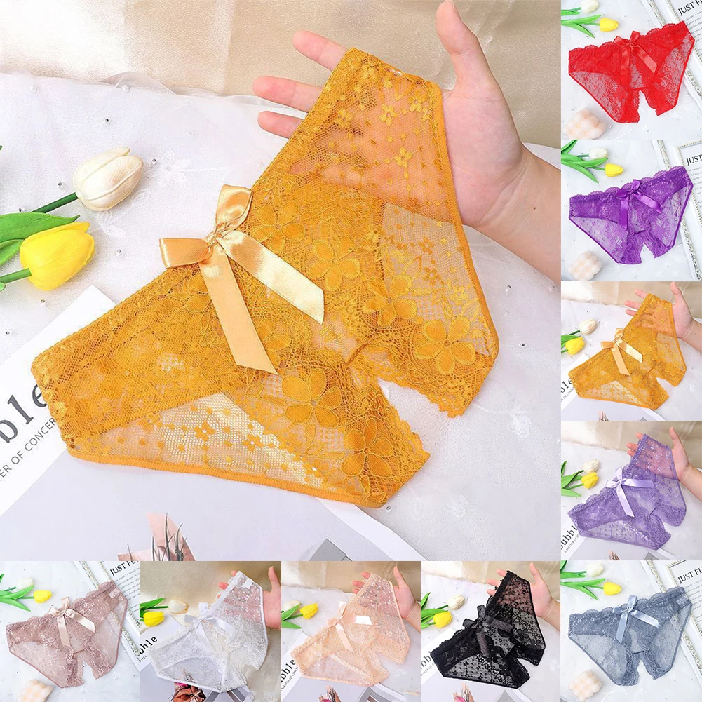 Женские кружевные прозрачные трусики с вырезами, нижнее белье, эротическое белье, трусики с открытой промежностью, стринги, трусы с низкой талией, трусы