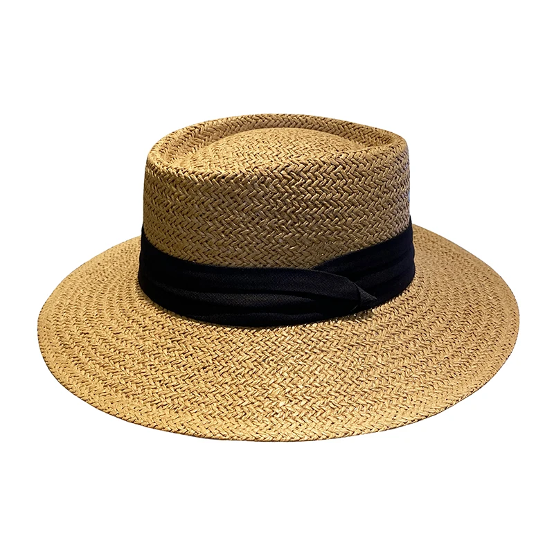 Vacation Trip Beach Hat Summer Net Red British Wind Straw Hat Woman Seaside Play Large Eaves Light Luxury Small Sunshade Hats