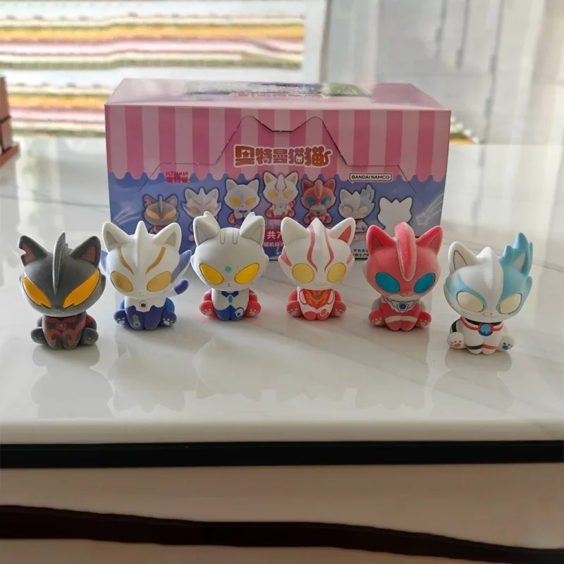 

Новая подлинная Bandai Ultraman Cat Cat Cute Sitting Series, модная слепая коробка, игрушки, Коллекционная аниме-фигурка, модель Mystery Box, подарки