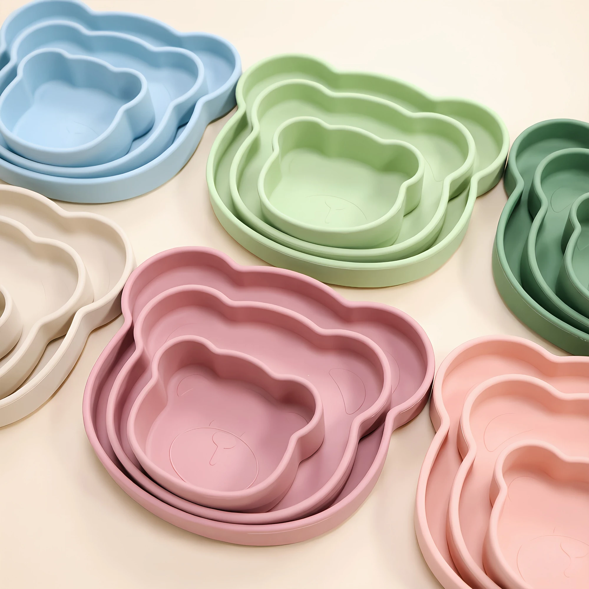 Piring Silikon Kartun untuk Ba - Baby Food Chart ulasan dan harga