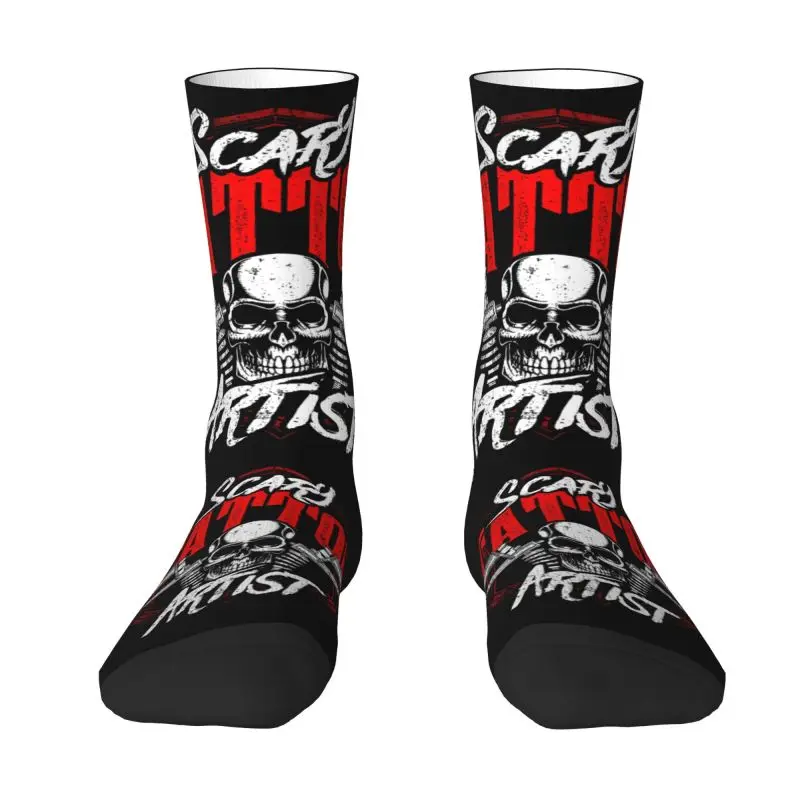 Harajuku Scary Tattoo Artist Skull Socks Women Men Warm 3D Printing Tattooists Sports Football Socks