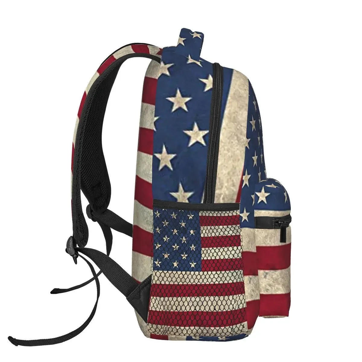 الولايات المتحدة الأمريكية العلم الأمريكي على ظهره رائجة البيع Daypack سعة كبيرة للأطفال BookBag حقيبة مدرسية حقائب الكتف للرجال والنساء