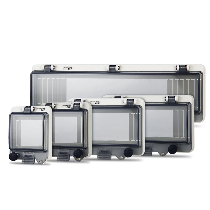 Copertura protettiva trasparente in plastica impermeabile per esterni per copertura antipioggia per interruttore automatico scatola interruttori trans