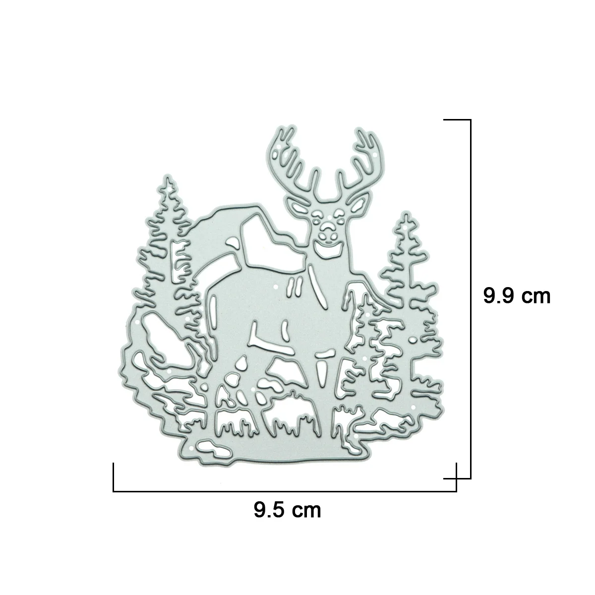 Cięcie metalu Die Forest Stag Deer wzór do scrapbookingu DIY kartka z życzeniami dekorowanie Clipart Papercraft szablon do wycinania