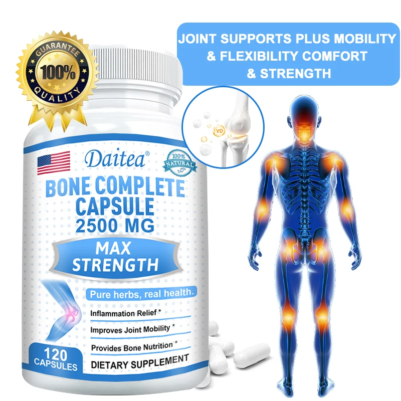 

Полные капсулы Bone для боли в суставах, плотность костей, рост костей, коллагеновая абсорбция кальция суставов