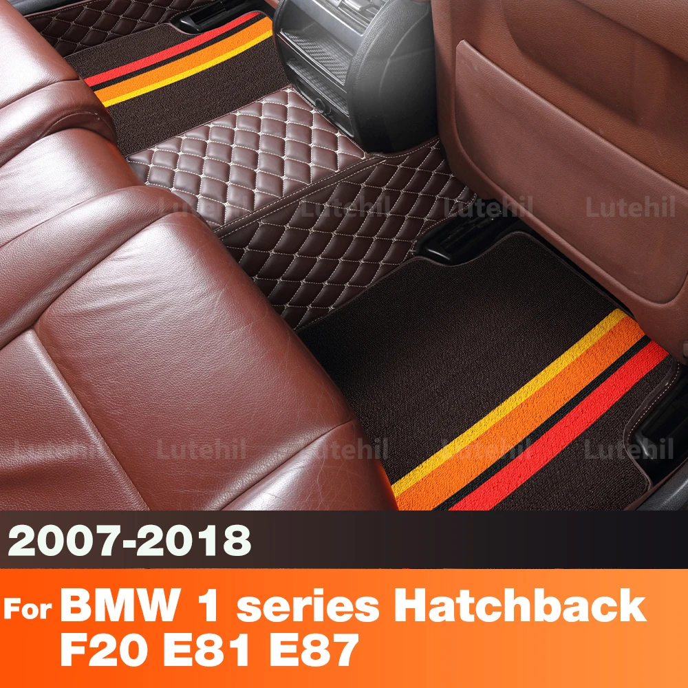 

For BMW 1 series Hatchback F20 E81 E87 2007-2018 Custom Car Floor Mat Automobile Carpet Cover Interior Accessories Protective