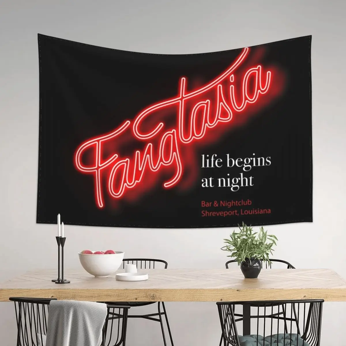 

Fangtasia Nightclub Merch (True Blood) Tapestry Home Supplies Hanging Wall Anime Decor Tapestry