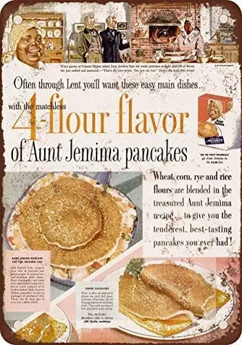 

Kexle 1955 Aunt Jemima Pancakes 8 X 12In. Tin Sign Wall Sign for Home Bathroom and Cafe Bar Pub, Wall Decor