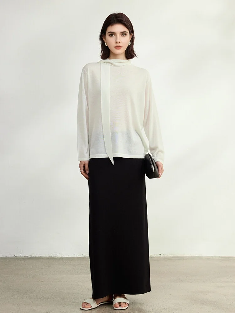 SuyaDream, Soft Pullovers for Woman, Wool Blend, O Neck Sweaters, 2025 Fall Winter Cozy Top