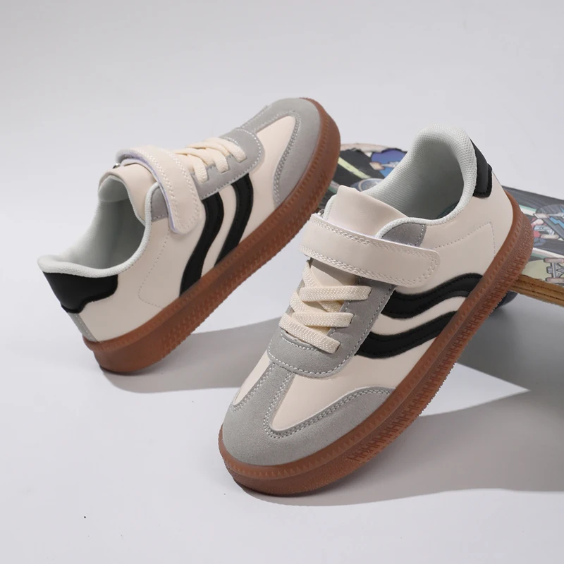 

Fashion Sport Shoes For Children PU Leather Ergonomics Kids Sneakers Soft-soled Children's Sneakers Boy's Girl's Tennis Shoes