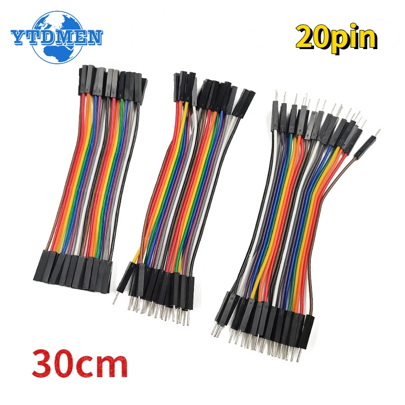 20Pin 30cm Dupont Line Male To Male + Male To Female and Female To Female Jumper Wire Dupont Cable for Arduino DIY KIT