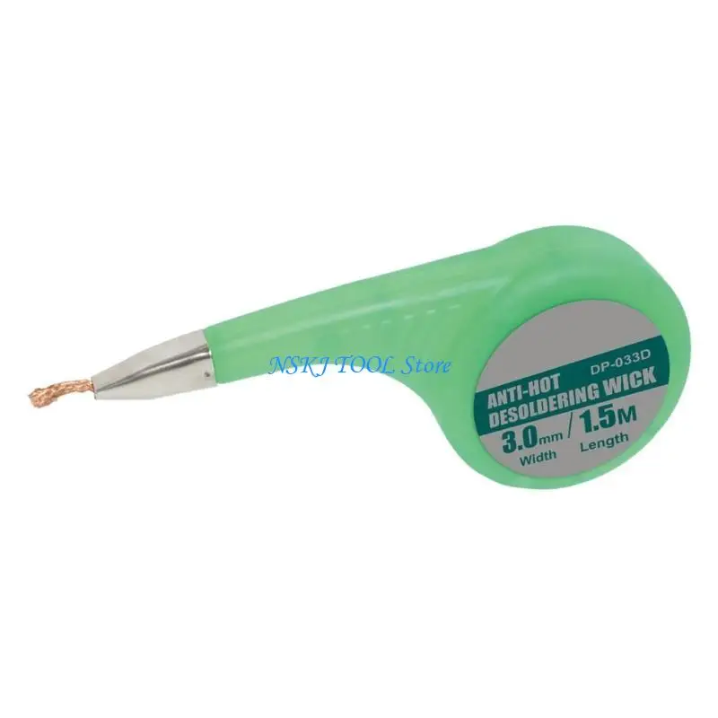 

L8RC Ergonomic Precise Soldering Wick 1.5mm/2mm/2.5mm/3mm/3.5mm Suitable for Circuit Board Maintenance and Electronic Repairs