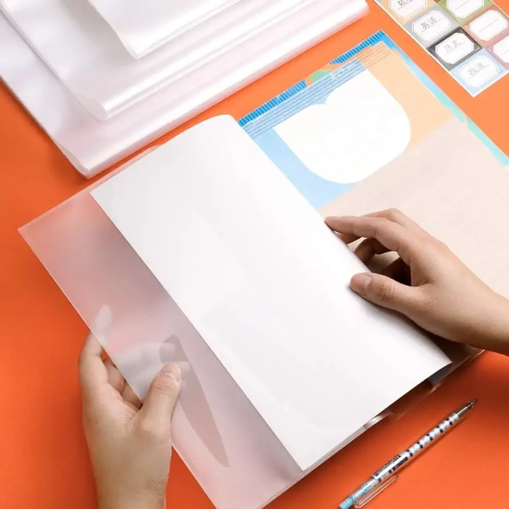 10-30PCS 투명 책 커버 휴대용 자체 접착 클로저 방수 교과서 보호 커버 스킨 A4/16K/22K 학생