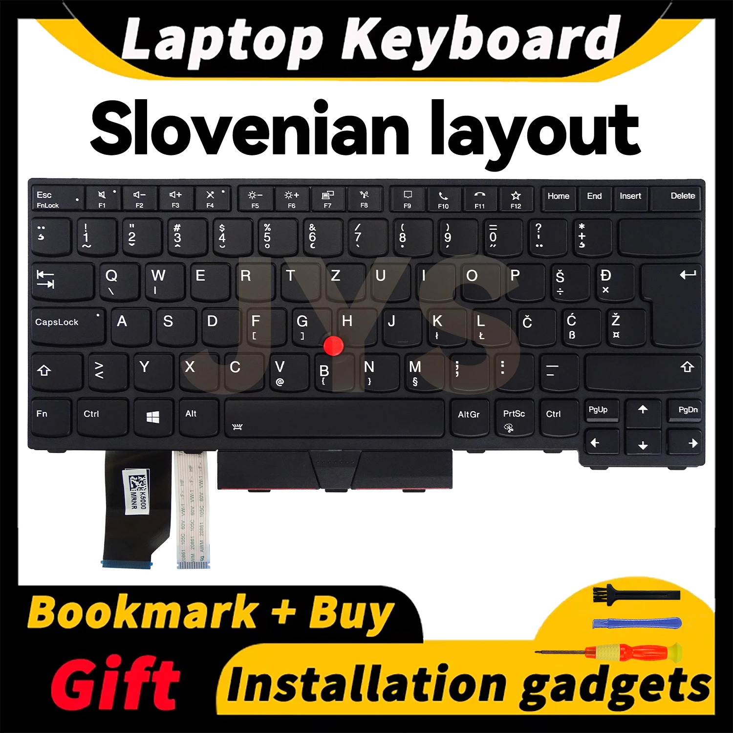 

For Lenovo ThinkPad L14 Gen1/L14 Gen2 laptops replacement keyboard with backlit Slovenian layout 5N20W67780 5N20W67816