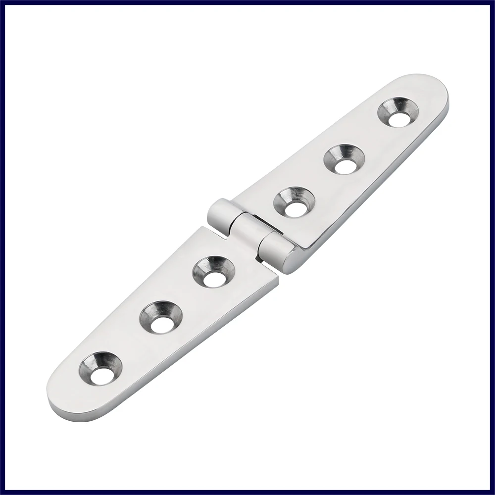 

Marine 316 Stainless Steel 152x30mm Heavy Duty Cast Boat Door Strap Hinge With 6 Holes Mirror Polish Boat Hardware