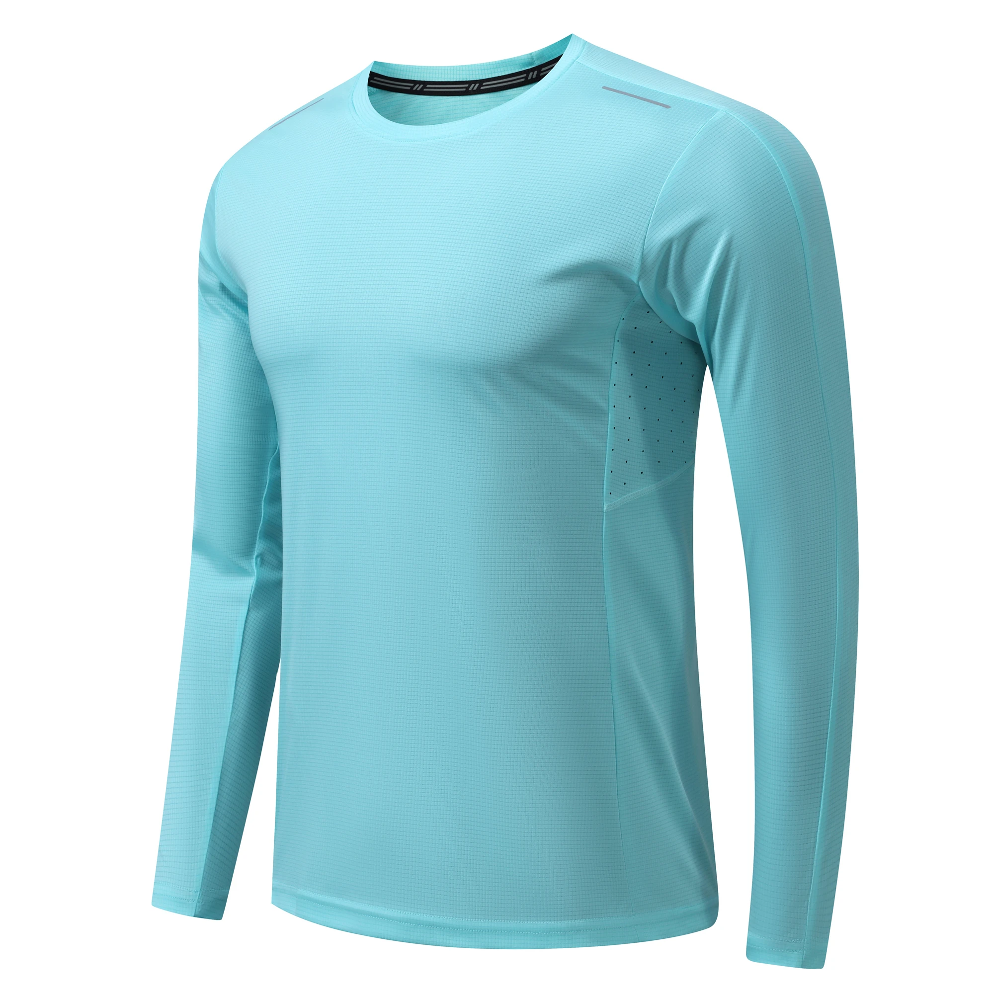 Mens Long Sleeve Running Shirts Tops Outdoor Sports Kit Fitness Cycling T-Shirts Clothing Athlete Track Field Elastic Breathable