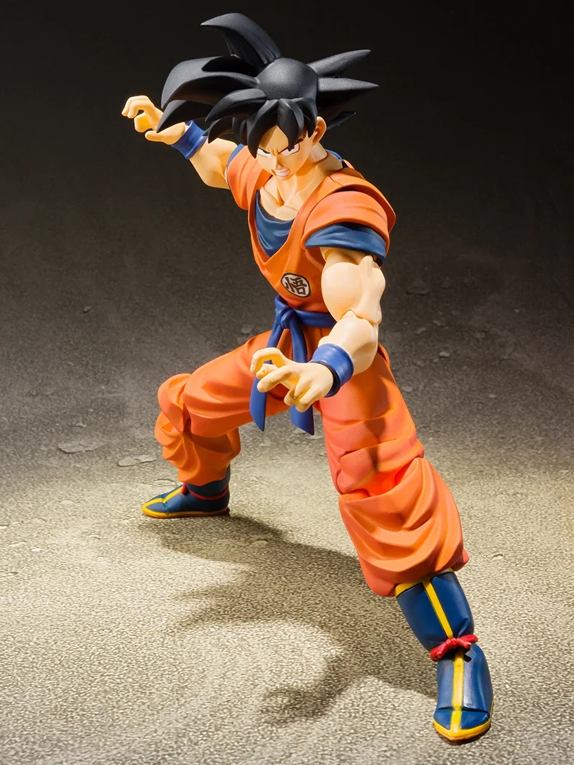 متوفر في المخزون بانداي الأصلي SHF لعبة دراغون بول Z SON GOKU A سايان مرتفع على الأرض نموذج لجسم اللعب