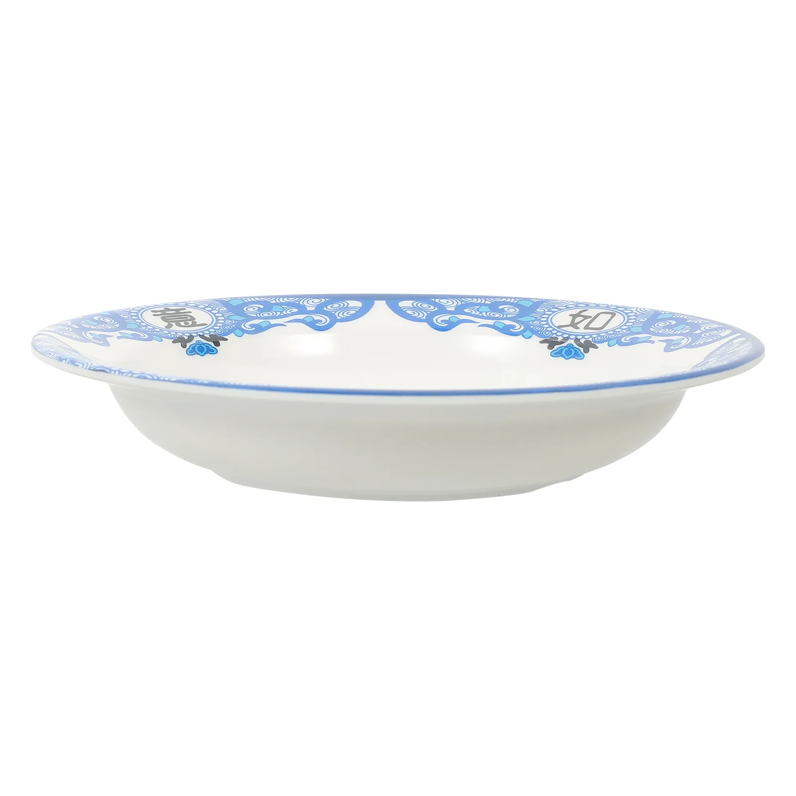 

Round Cool Salad Dish Vintage Style Reusable Plastic Serving Plate For Picnic Hotel Restaurant Food Storage Melamine