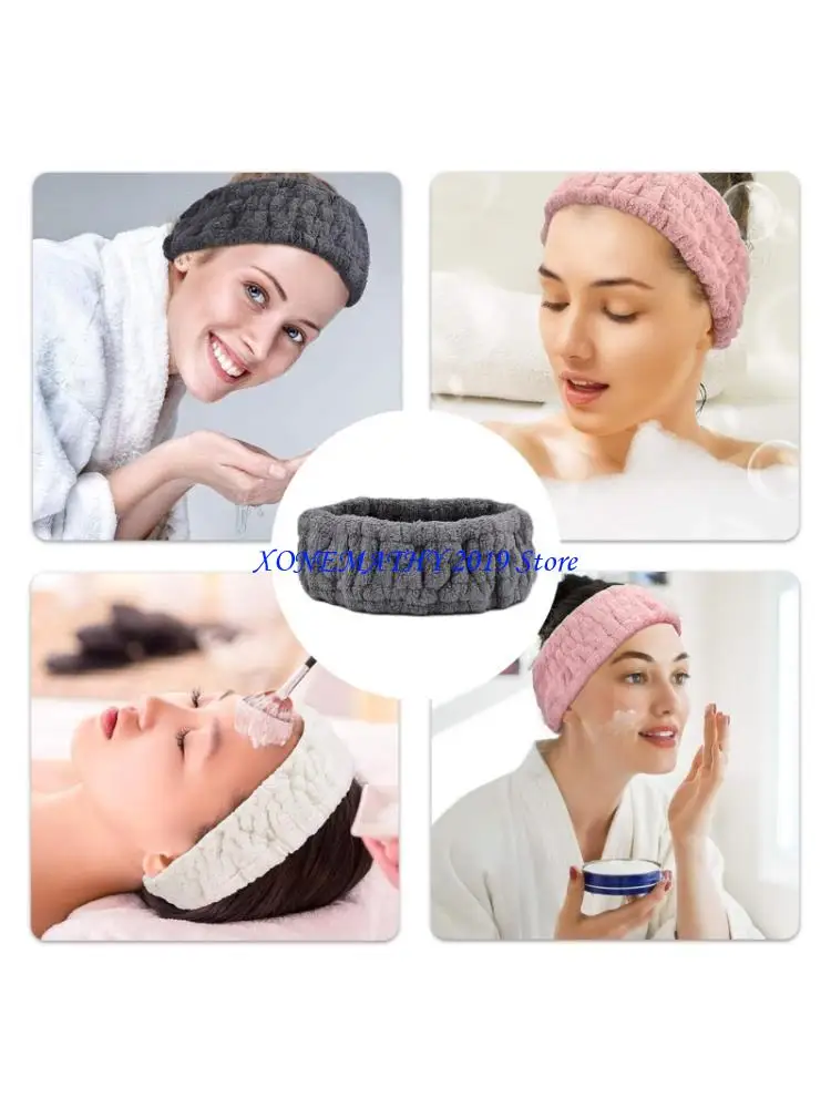 

F42F Quick Dry Elastic Hairband Coral Fleece Nonslip for Running Comfortable Multiple Color Portable Design Bandeau